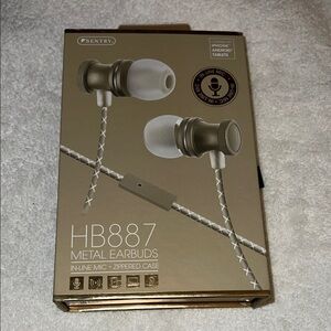 Sentry HB887 Metal Earbuds with In-Line Mic